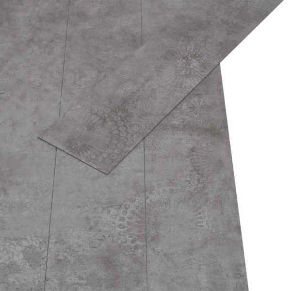 Lamas para suelo PVC autoadhesivas 5,21 m² 2 mm gris hormigón Lamas para suelo PVC autoadhesivas 5,21 m² 2 mm gris hormigón