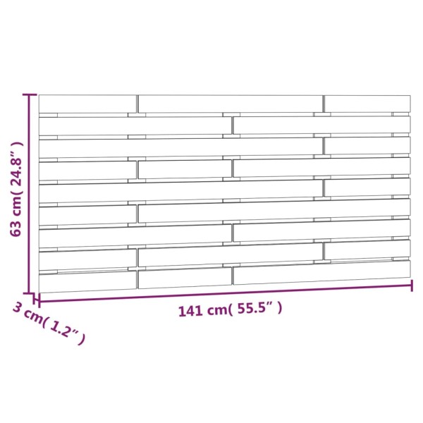 Cabecero de cama de pared madera maciza pino blanco 141x3x63 cm Cabecero de cama de pared madera maciza pino blanco 141x3x63 cm