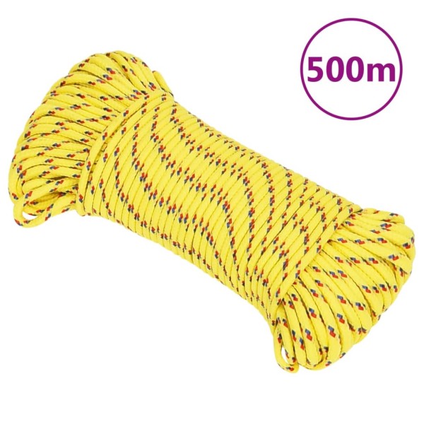 Cuerda de barco polipropileno amarillo 3 mm 500 m Cuerda de barco polipropileno amarillo 3 mm 500 m