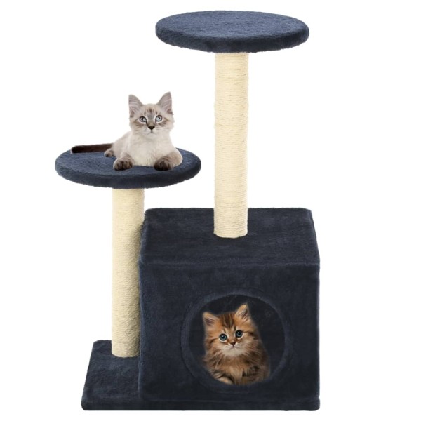 Rascador para gatos con poste de sisal azul oscuro 60 cm Rascador para gatos con poste de sisal azul oscuro 60 cm