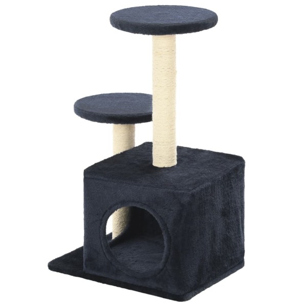 Rascador para gatos con poste de sisal azul oscuro 60 cm Rascador para gatos con poste de sisal azul oscuro 60 cm
