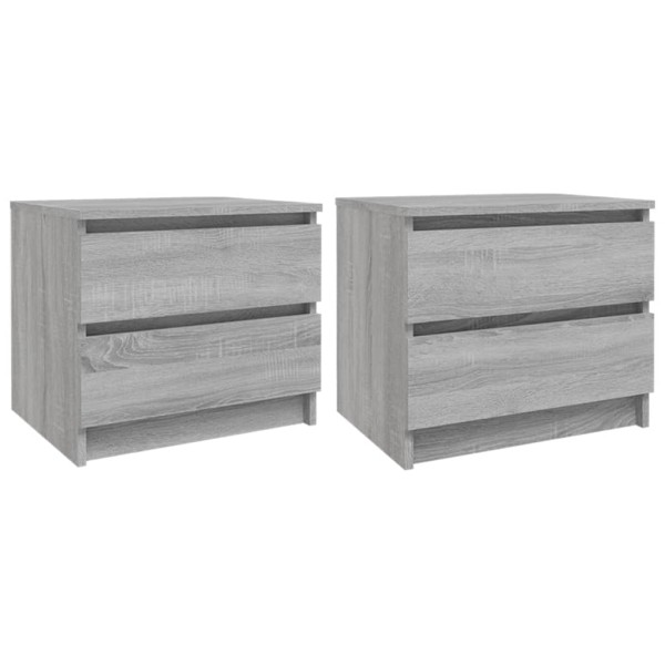 Mesitas de noche 2 uds contrachapado gris Sonoma 50x39x43,5 cm Mesitas de noche 2 uds contrachapado gris Sonoma 50x39x43,5 cm