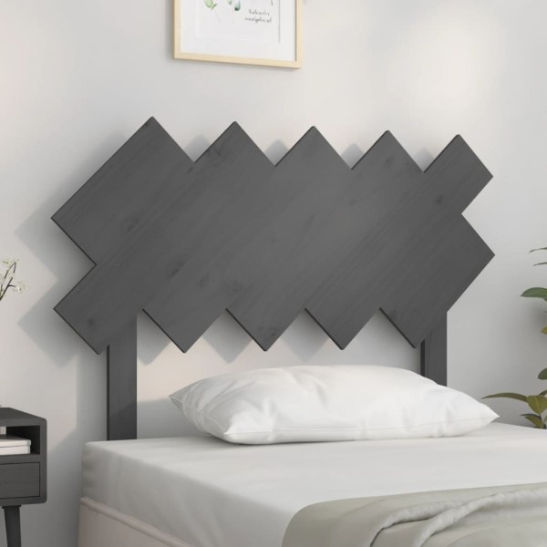 Cabecero de cama madera maciza de pino gris 104x3x80,5 cm Cabecero de cama madera maciza de pino gris 104x3x80,5 cm