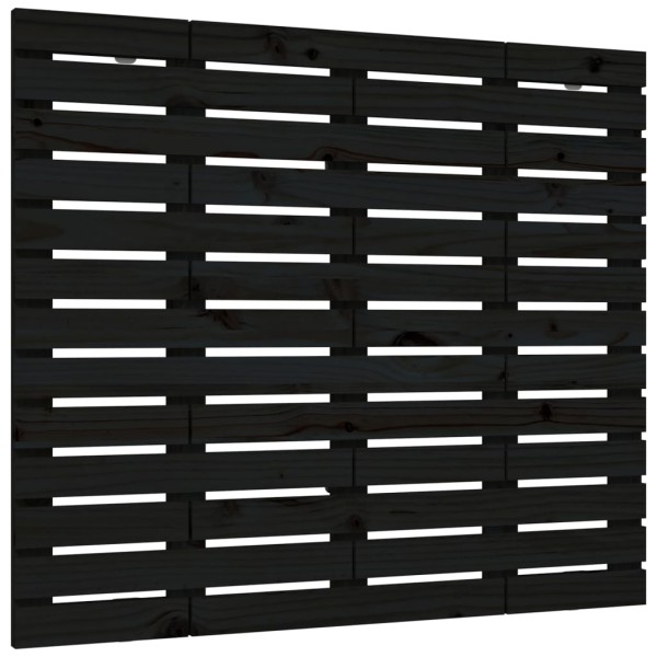 Cabecero de cama de pared madera maciza pino negro 81x3x91,5 cm Cabecero de cama de pared madera maciza pino negro 81x3x91,5 cm