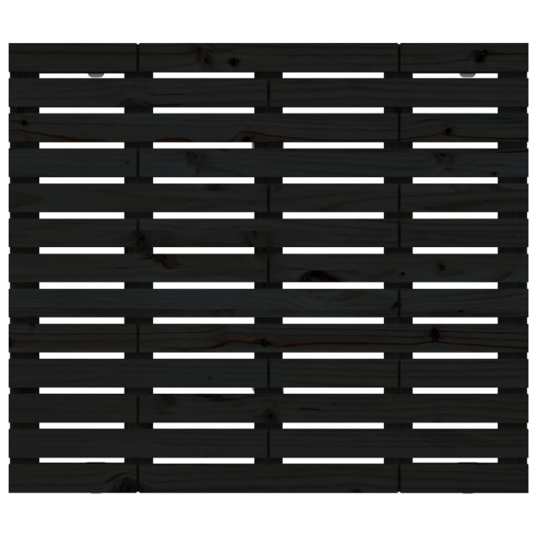 Cabecero de cama de pared madera maciza pino negro 81x3x91,5 cm Cabecero de cama de pared madera maciza pino negro 81x3x91,5 cm