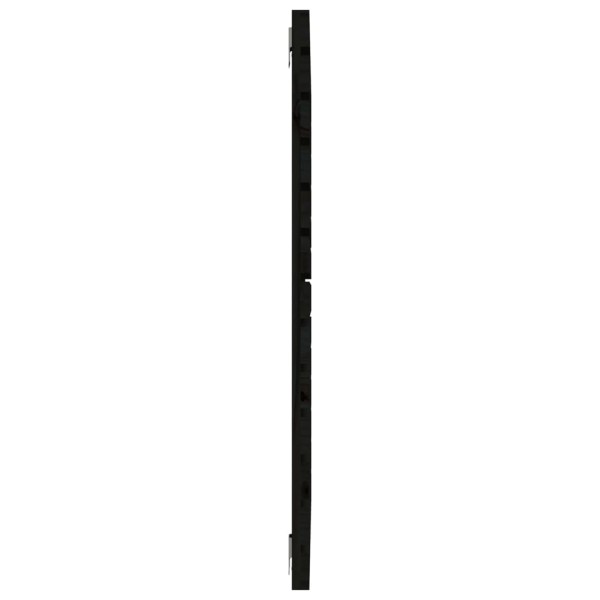 Cabecero de cama de pared madera maciza pino negro 81x3x91,5 cm Cabecero de cama de pared madera maciza pino negro 81x3x91,5 cm