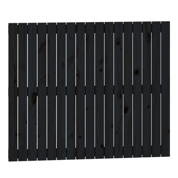 Cabecero de cama de pared madera maciza pino negro 108x3x90 cm Cabecero de cama de pared madera maciza pino negro 108x3x90 cm