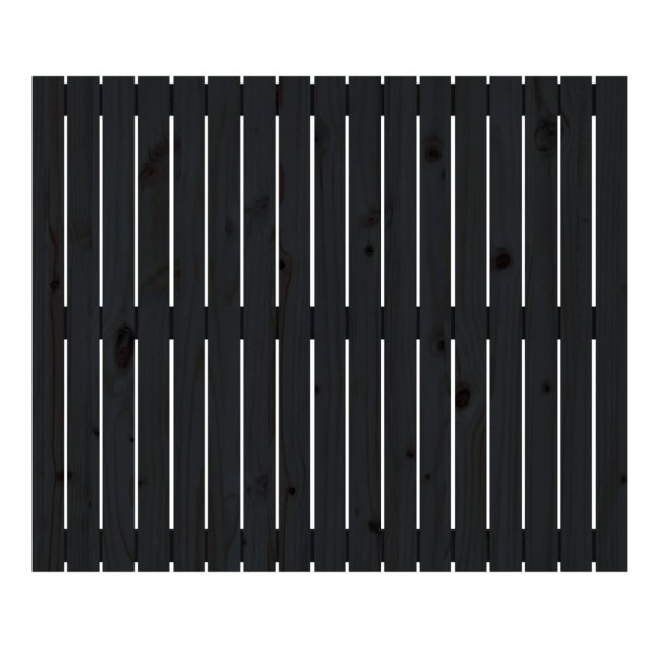 Cabecero de cama de pared madera maciza pino negro 108x3x90 cm Cabecero de cama de pared madera maciza pino negro 108x3x90 cm
