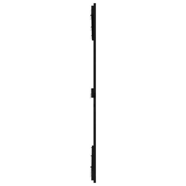Cabecero de cama pared madera maciza pino negro 140x3x110 cm Cabecero de cama pared madera maciza pino negro 140x3x110 cm