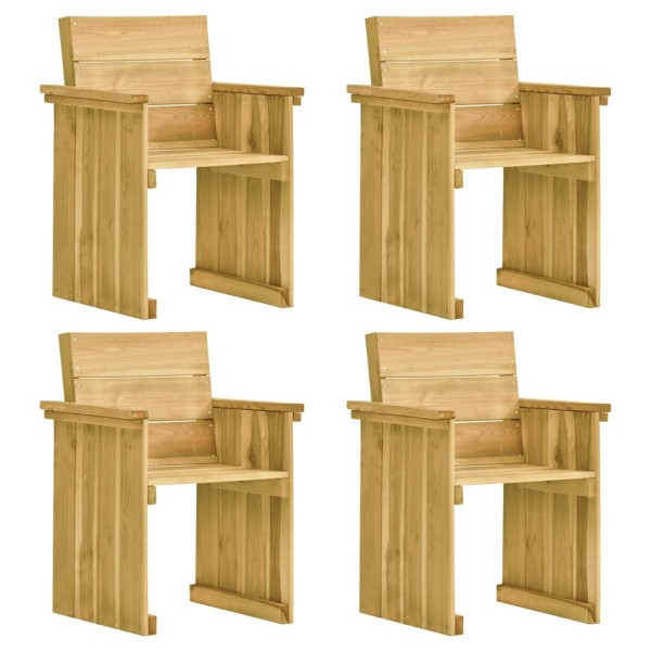 Set de comedor jardín 5 pzas con cojines madera pino impregnada Set de comedor jardín 5 pzas con cojines madera pino impregnada