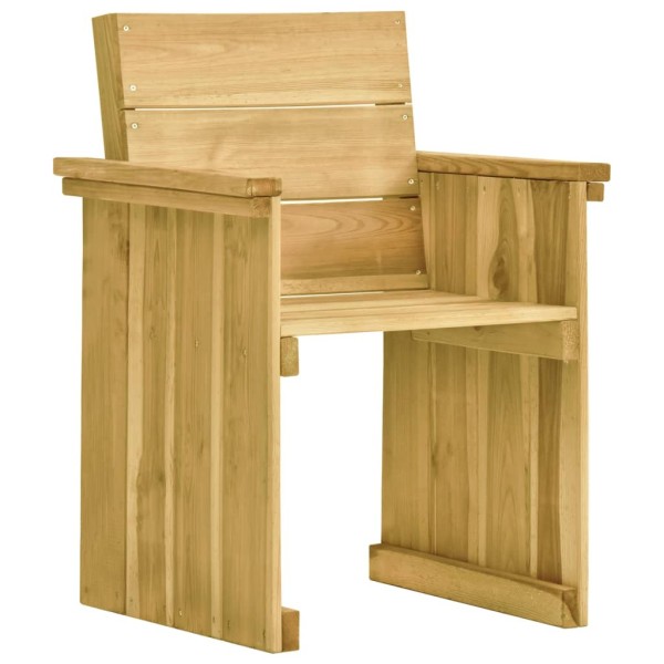 Set de comedor jardín 5 pzas con cojines madera pino impregnada Set de comedor jardín 5 pzas con cojines madera pino impregnada