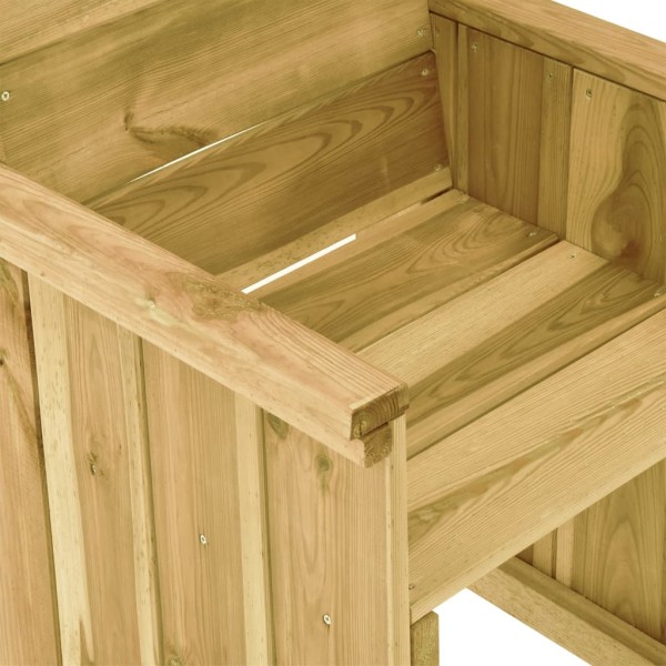Set de comedor jardín 5 pzas con cojines madera pino impregnada Set de comedor jardín 5 pzas con cojines madera pino impregnada