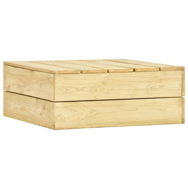 Set de sofás jardín 3 piezas con cojines madera pino impregnada