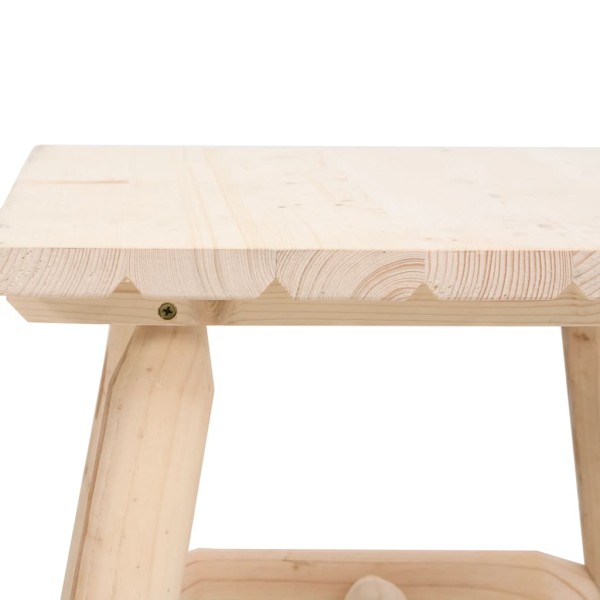 Mesa auxiliar madera maciza abeto 49x49x50 cm Mesa auxiliar madera maciza abeto 49x49x50 cm