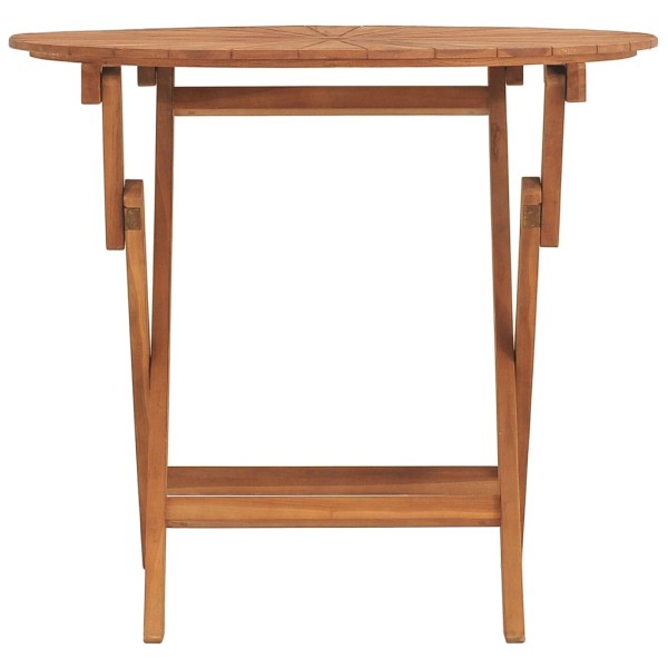 Mesa de jardín plegable madera maciza de teca Ø 85x75 cm Mesa de jardín plegable madera maciza de teca Ø 85x75 cm