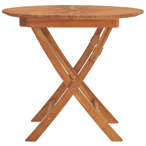 Mesa de jardín plegable madera maciza de teca Ø 85x75 cm Mesa de jardín plegable madera maciza de teca Ø 85x75 cm