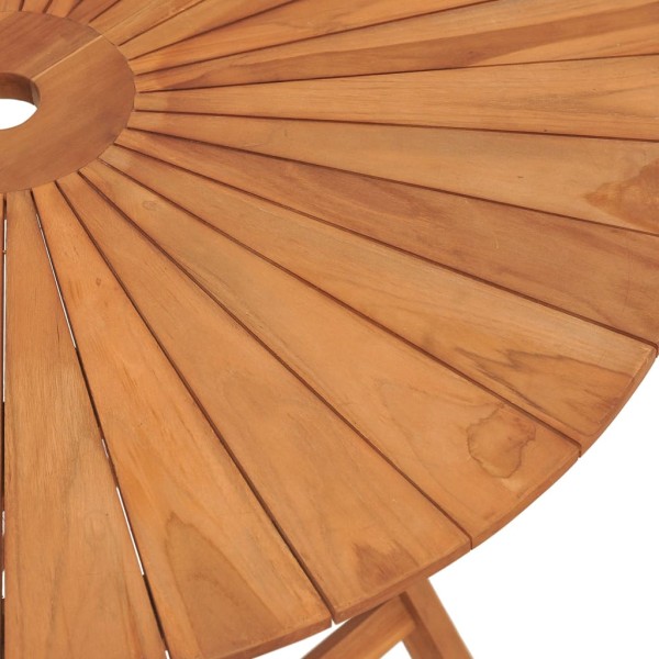 Mesa de jardín plegable madera maciza de teca Ø 85x75 cm Mesa de jardín plegable madera maciza de teca Ø 85x75 cm