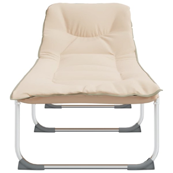 Tumbona plegable tela beige Tumbona plegable tela beige
