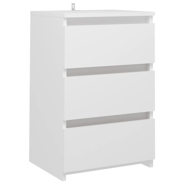 Mesitas de noche 2 uds madera contrachapada blanco 40x35x62,5cm Mesitas de noche 2 uds madera contrachapada blanco 40x35x62,5cm