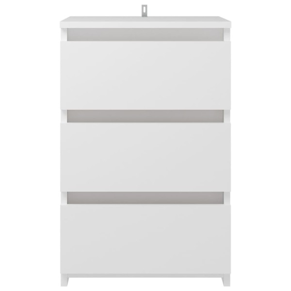 Mesitas de noche 2 uds madera contrachapada blanco 40x35x62,5cm Mesitas de noche 2 uds madera contrachapada blanco 40x35x62,5cm