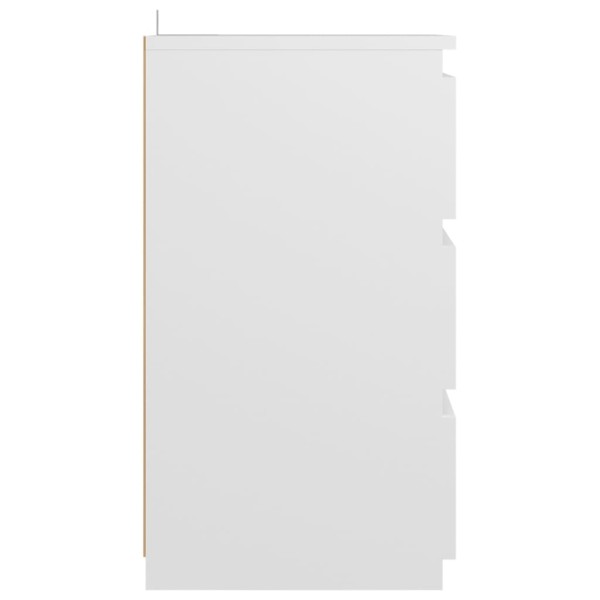 Mesitas de noche 2 uds madera contrachapada blanco 40x35x62,5cm Mesitas de noche 2 uds madera contrachapada blanco 40x35x62,5cm