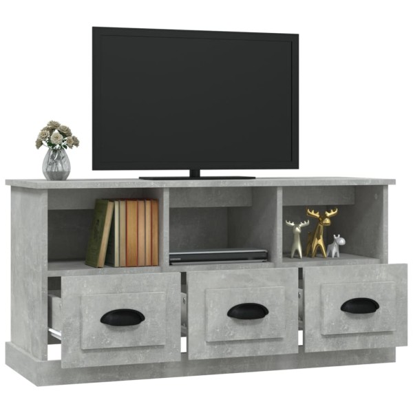 Mueble para TV madera contrachapada gris hormigón 100x35x50 cm Mueble para TV madera contrachapada gris hormigón 100x35x50 cm