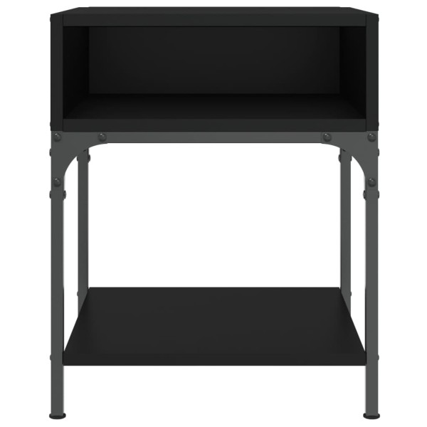Mesita de noche madera de ingeniería negro 40x41x50 cm Mesita de noche madera de ingeniería negro 40x41x50 cm