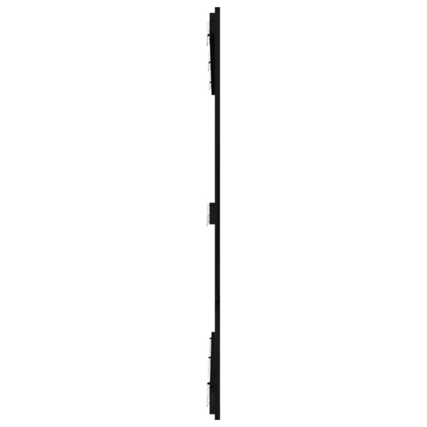Cabecero de cama pared madera maciza pino negro 146,5x3x110 cm Cabecero de cama pared madera maciza pino negro 146,5x3x110 cm