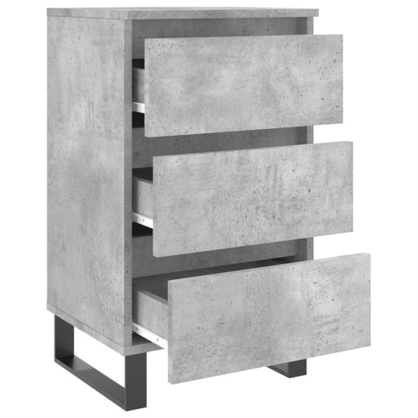 Mesitas noche 2 uds madera ingeniería gris hormigón 40x35x69 cm Mesitas noche 2 uds madera ingeniería gris hormigón 40x35x69 cm