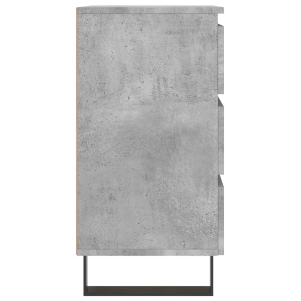 Mesitas noche 2 uds madera ingeniería gris hormigón 40x35x69 cm Mesitas noche 2 uds madera ingeniería gris hormigón 40x35x69 cm