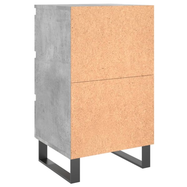 Mesitas noche 2 uds madera ingeniería gris hormigón 40x35x69 cm Mesitas noche 2 uds madera ingeniería gris hormigón 40x35x69 cm