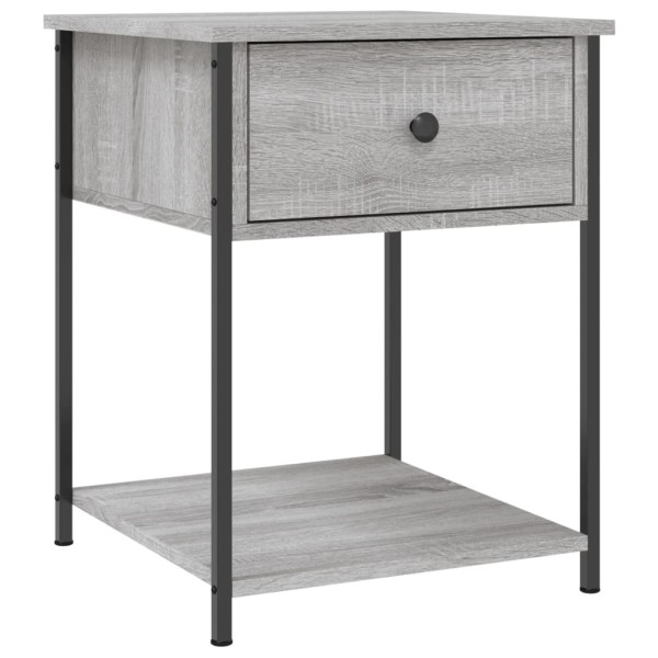 Mesita de noche 2 uds madera ingeniería gris Sonoma 44x45x58 cm Mesita de noche 2 uds madera ingeniería gris Sonoma 44x45x58 cm
