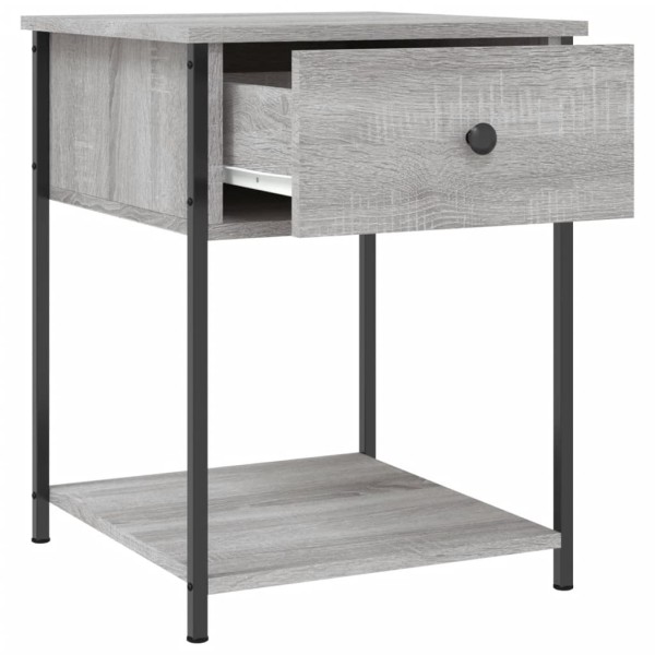Mesita de noche 2 uds madera ingeniería gris Sonoma 44x45x58 cm Mesita de noche 2 uds madera ingeniería gris Sonoma 44x45x58 cm