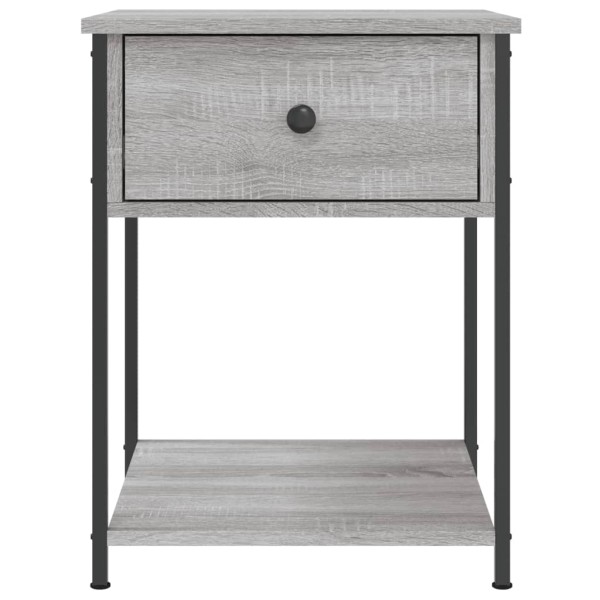 Mesita de noche 2 uds madera ingeniería gris Sonoma 44x45x58 cm Mesita de noche 2 uds madera ingeniería gris Sonoma 44x45x58 cm