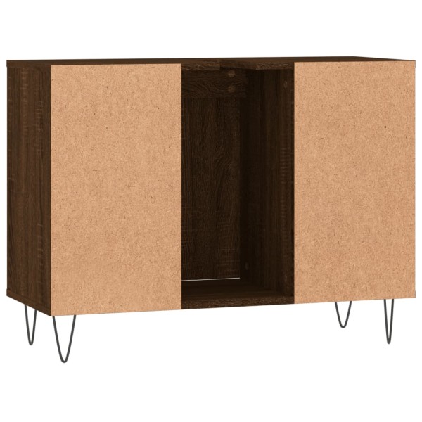 Mueble de baño madera de ingeniería roble marrón 80x33x60 cm Mueble de baño madera de ingeniería roble marrón 80x33x60 cm