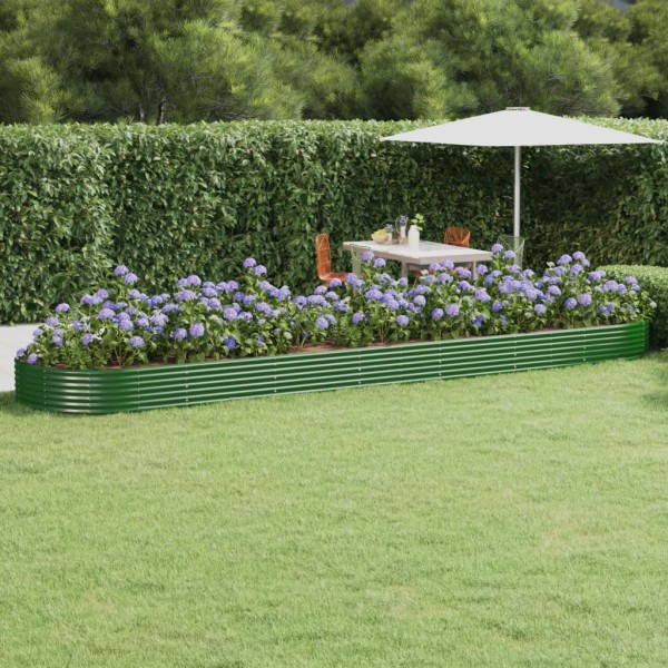 Jardinera arriate acero recubrimiento polvo verde 600x140x36 cm Jardinera arriate acero recubrimiento polvo verde 600x140x36 cm