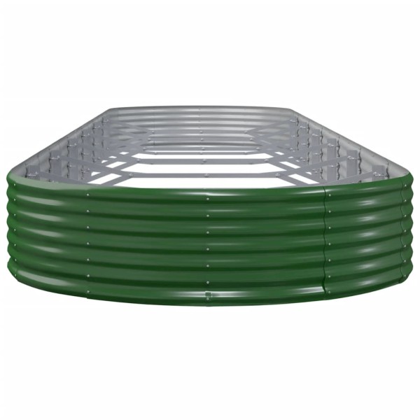 Jardinera arriate acero recubrimiento polvo verde 600x140x36 cm Jardinera arriate acero recubrimiento polvo verde 600x140x36 cm