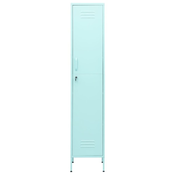 Armario taquilla de acero verde menta 35x46x180 cm