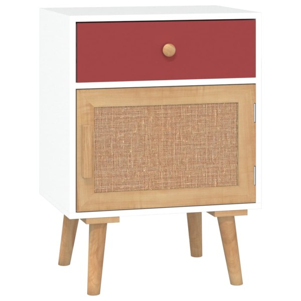 Mesita de noche madera contrachapada blanco 40x30x55 cm Mesita de noche madera contrachapada blanco 40x30x55 cm