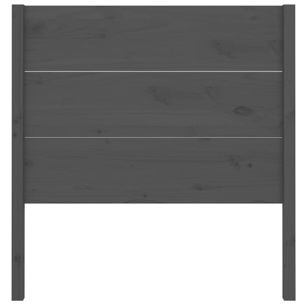 Cabecero madera maciza de pino gris 81x4x100 cm Cabecero madera maciza de pino gris 81x4x100 cm