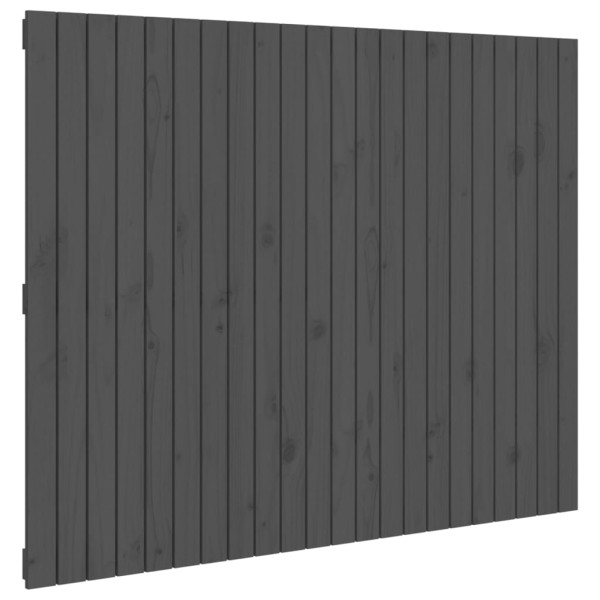 Cabecero de cama de pared madera maciza pino gris 140x3x110 cm Cabecero de cama de pared madera maciza pino gris 140x3x110 cm