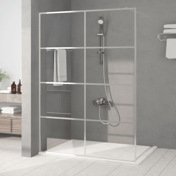 Mampara de ducha vidrio ESG transparente plateado 140x195 cm Mampara de ducha vidrio ESG transparente plateado 140x195 cm