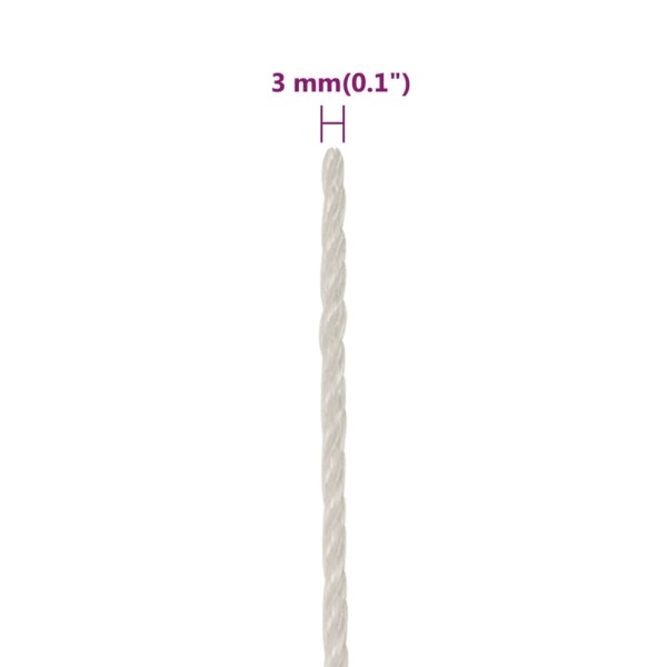 Cuerda de trabajo polipropileno blanco 3 mm 250 m Cuerda de trabajo polipropileno blanco 3 mm 250 m