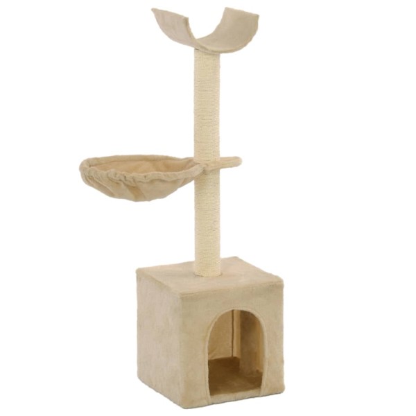 Rascador para gatos con poste de sisal 105 cm beige Rascador para gatos con poste de sisal 105 cm beige