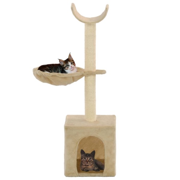 Rascador para gatos con poste de sisal 105 cm beige Rascador para gatos con poste de sisal 105 cm beige