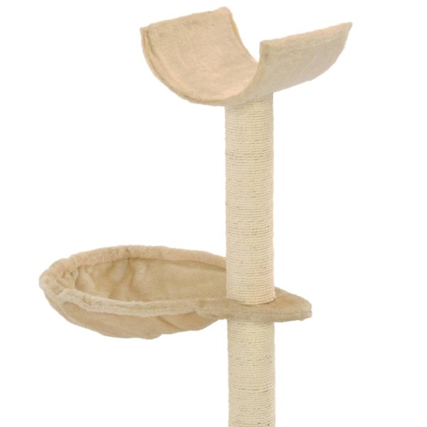 Rascador para gatos con poste de sisal 105 cm beige Rascador para gatos con poste de sisal 105 cm beige
