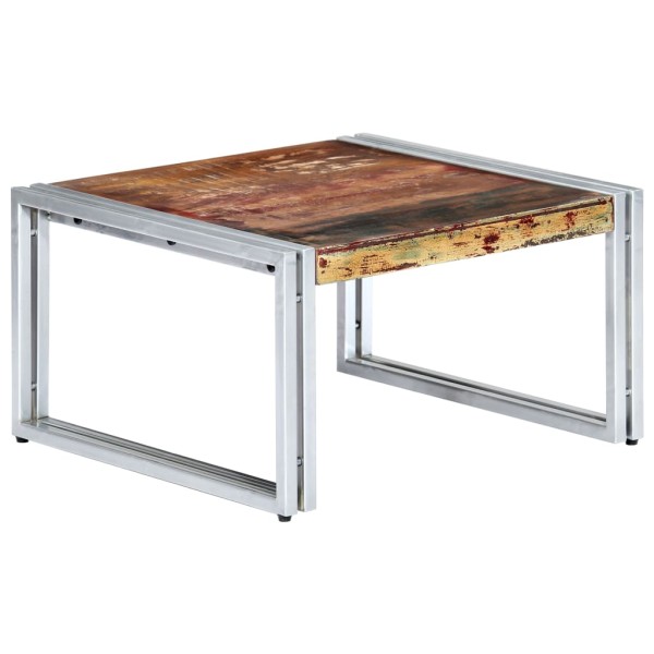 Mesa de centro de madera maciza reciclada 60x60x35 cm Mesa de centro de madera maciza reciclada 60x60x35 cm