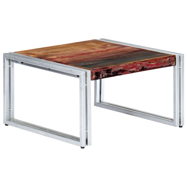 Mesa de centro de madera maciza reciclada 60x60x35 cm Mesa de centro de madera maciza reciclada 60x60x35 cm