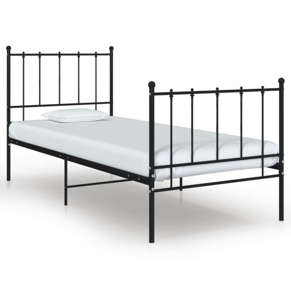 Estructura de cama de metal negro 100x200 cm Estructura de cama de metal negro 100x200 cm
