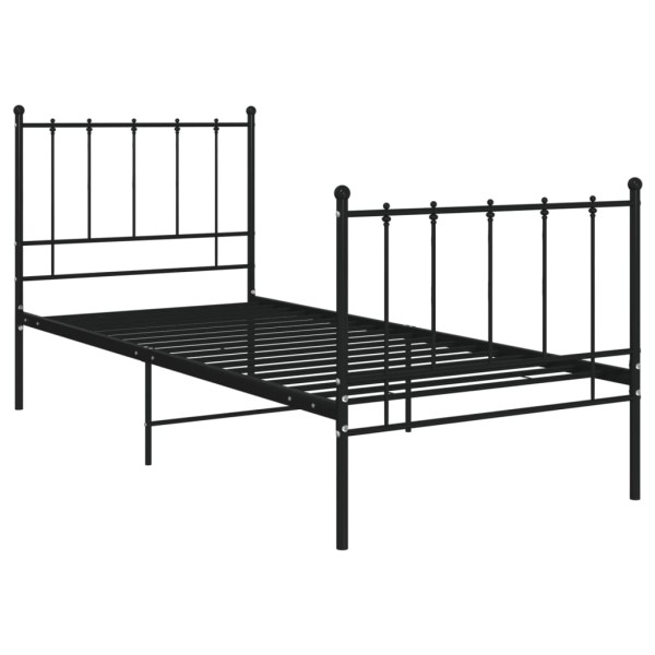 Estructura de cama de metal negro 100x200 cm Estructura de cama de metal negro 100x200 cm